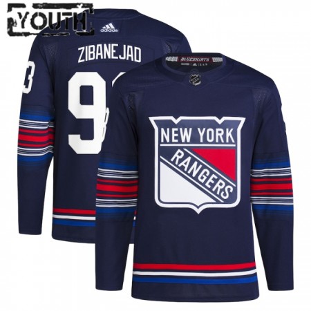 Lapsille NHL New York Rangers Pelipaita Mika Zibanejad Adidas 2023-24 Kolmas Navy Authentic